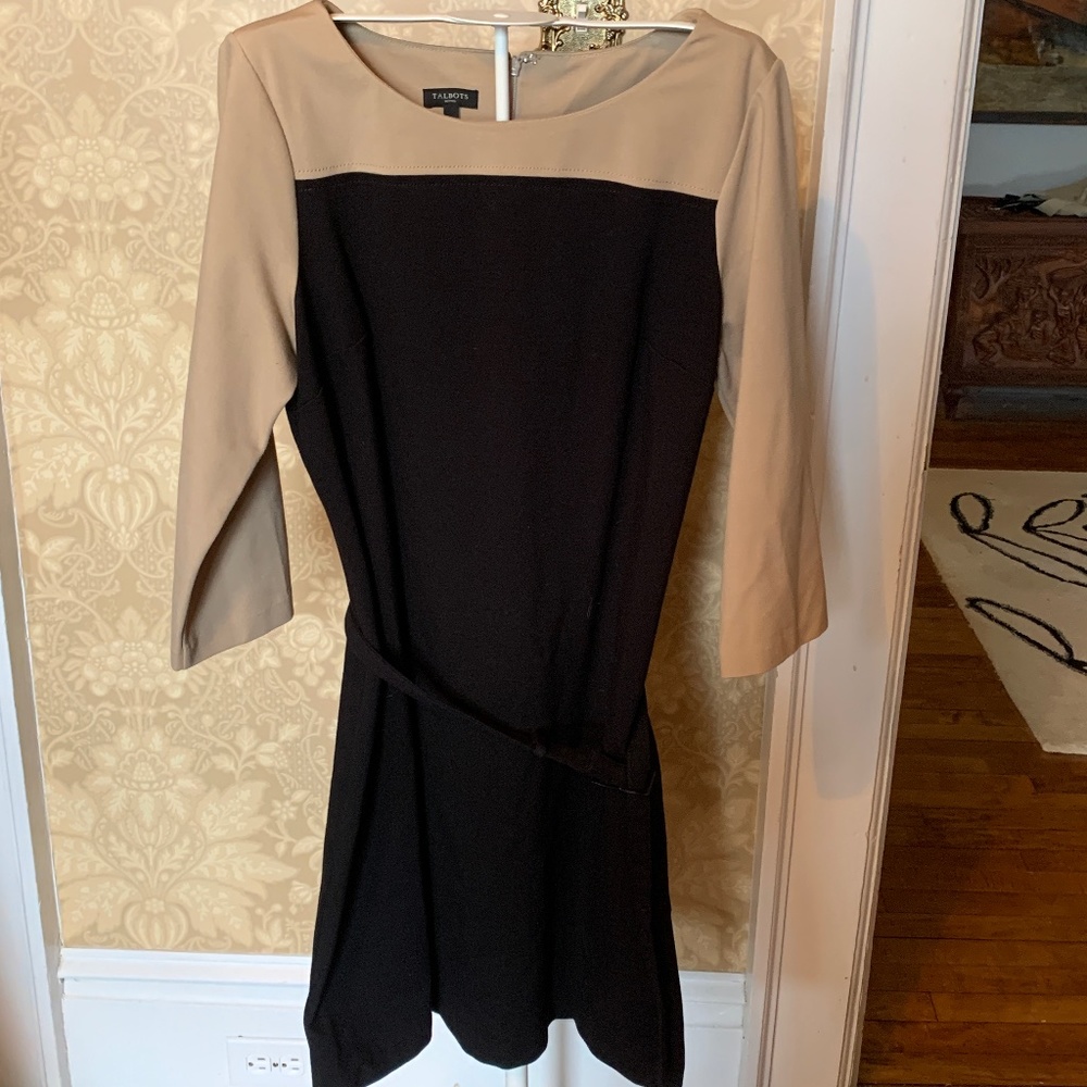 Talbots rayon nylon spandex two tone dress . Worn maybe once. Retail 160